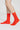 Men's Orange Red Classic Rib Calf Pima Cotton Socks