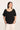 Women's Black Hemp Cotton Classic Scoop Neck T-shirt