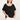 Women's Black Hemp Cotton Classic Scoop Neck T-shirt