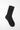 Women's Black Sport Tennis Rib Socks