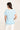 Women's Blue Organic Linen Classic Crew Neck T-Shirt