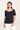 Women's Navy  Hemp Cotton Classic Scoop Neck T-shirt