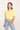 Women Yellow Organic Cotton Casual Cropped T-Shirt