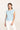 Women's Blue Organic Linen Jersey Sleeveless Shirt